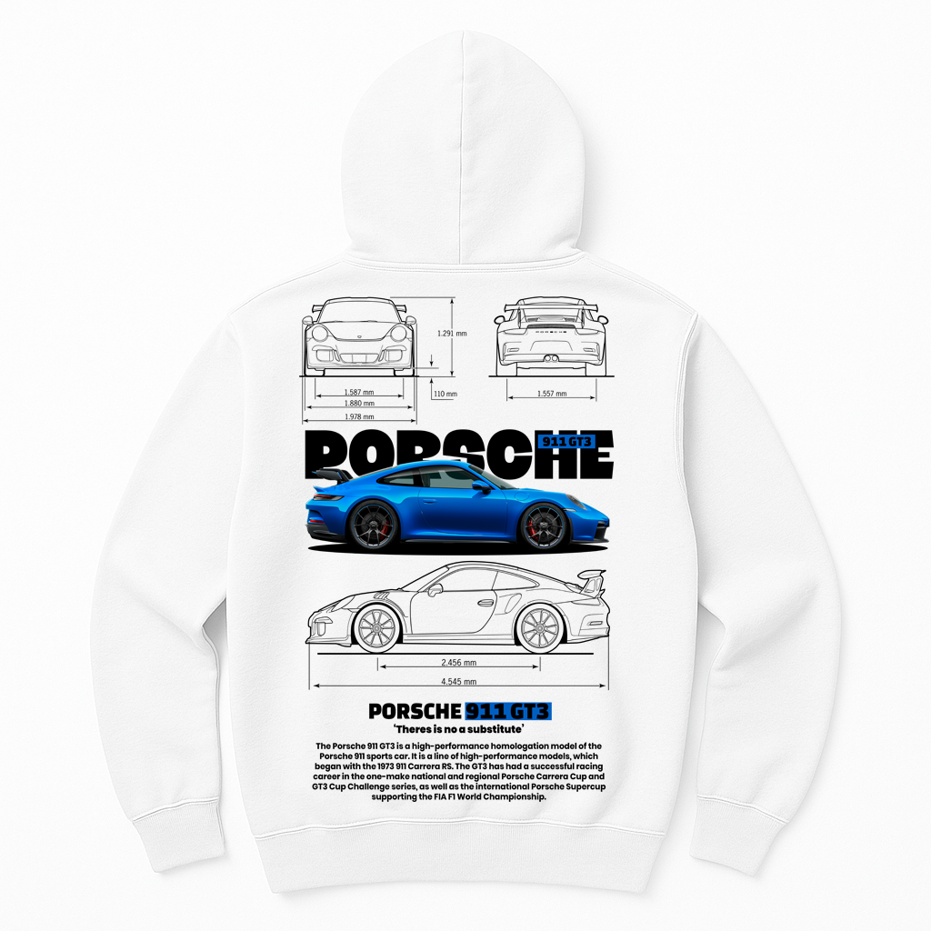Moletom Unissex Porsche 911 Gt3