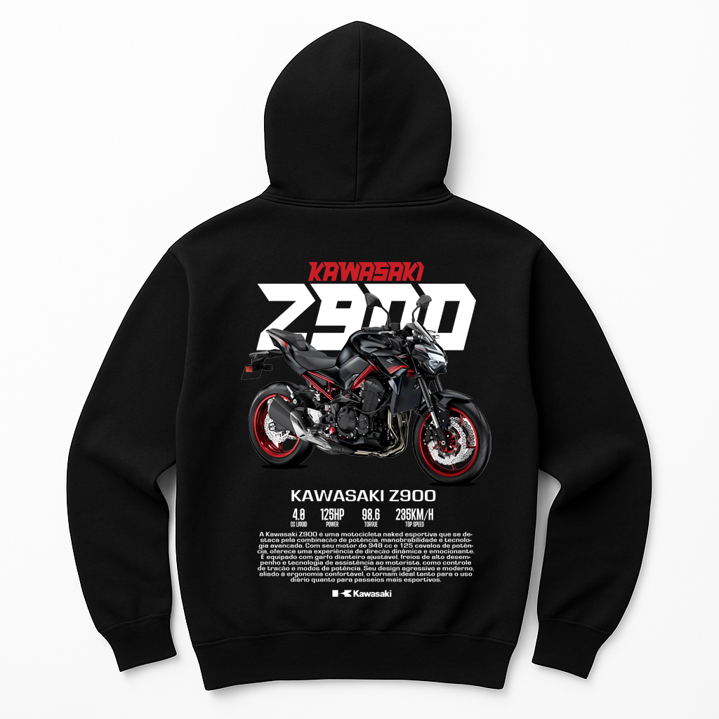 Moletom Kawasaki Z900 Vermelha