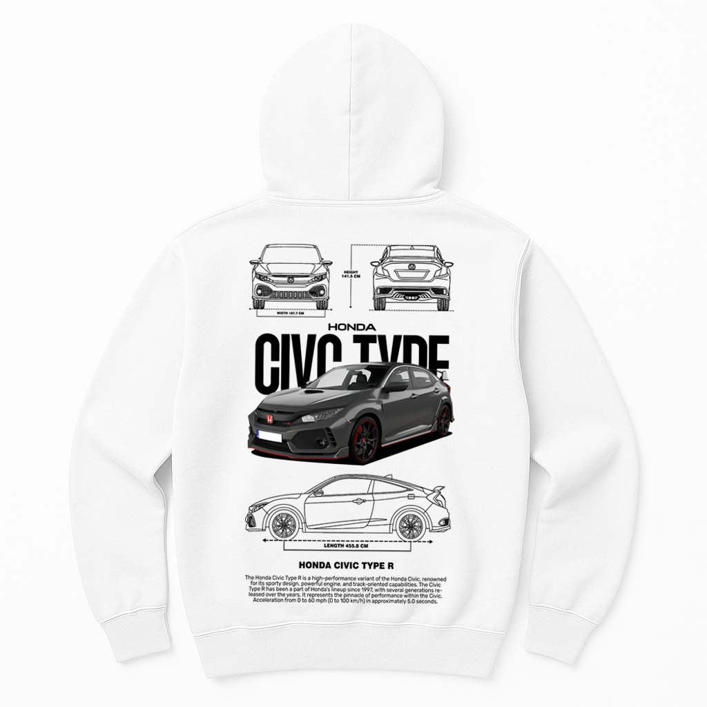 Moletom Unissex Honda Civic Type-R