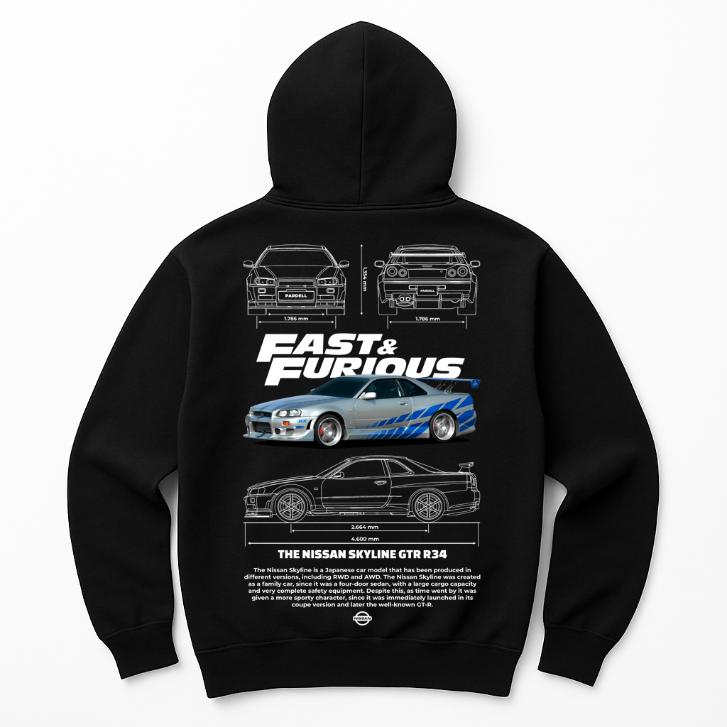 Moletom Unissex Nissan Skyline Gtr
