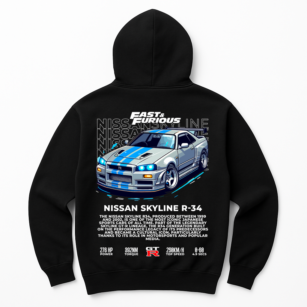 Moletom Nissan Kyline R-34