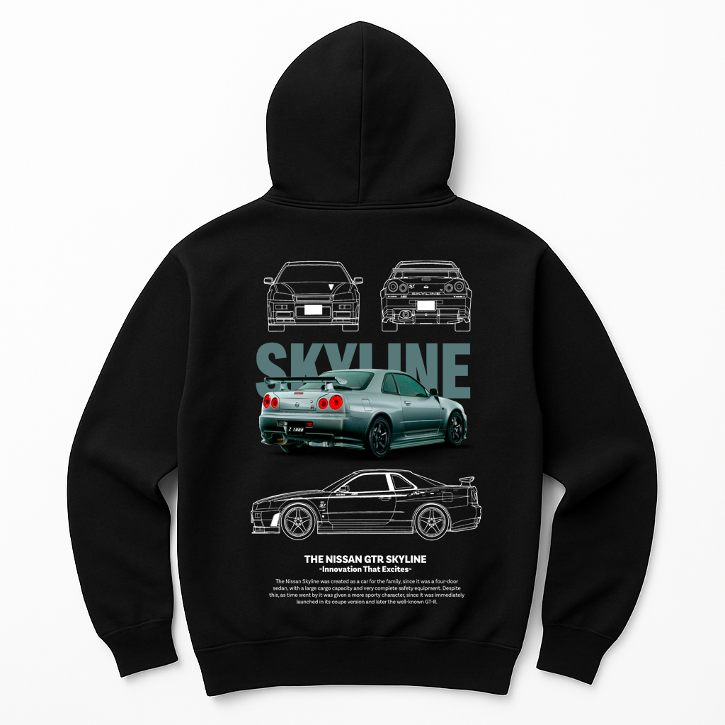 Moletom Unisex Nissan Gtr SKyline