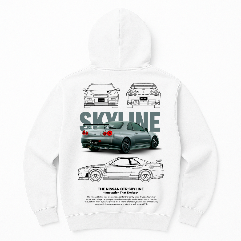 Moletom Unisex Nissan Gtr SKyline